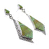 Southwest Turquoise Inlay Silver Post Dangle Earrings AX94965