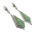 Southwestern Turquoise Inlay Sterling Silver Post Dangle Earrings AX94967