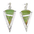 Silver Turquoise Southwestern Post Dangle Earrings AX94974