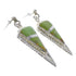 Silver Turquoise Southwestern Post Dangle Earrings AX94974