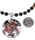 Sterling Silver Southwest Multicolor Inlay Bear Necklace Set AX94872