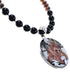 Sterling Silver Southwest Multicolor Inlay Bear Necklace Set AX94872