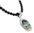 Silver Multicolor Native American Village Design Necklace Set AX94873