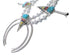 Multicolor Silver Water Wave And Arrowhead Squash Blossom Necklace Set AX94403