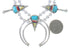 Multicolor Silver Water Wave And Arrowhead Squash Blossom Necklace Set AX94403