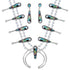Multicolor Inlay Sterling Silver Southwest Squash Blossom Necklace Set AX94407