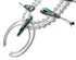 Multicolor Inlay Sterling Silver Southwest Squash Blossom Necklace Set AX94407