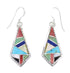 Multicolor Inlay Sterling Silver Squash Blossom Necklace Set AX94408