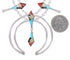 Sterling Silver Multicolor Inlay Squash Blossom Necklace Set AX94412