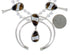 Silver Multicolor Inlay Squash Blossom Necklace Set AX94427