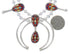 Silver Southwestern Multicolor Inlay Squash Blossom Necklace Set AX94433