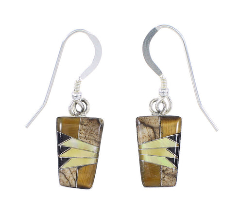 Genuine Sterling Silver Multicolor Squash Blossom Necklace Set AX94457