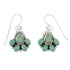 Turquoise Silver Southwestern Hook Dangle Earrings AX95113