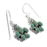 Turquoise Silver Southwestern Hook Dangle Earrings AX95113