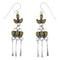Turquoise Southwest Silver Hook Dangle Earrings AX95114