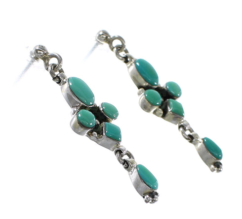 Sterling Silver Southwestern Turquoise Jewelry Post Dangle Earrings AX95129