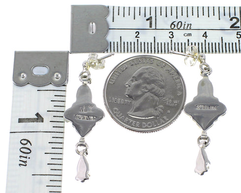 Sterling Silver Southwestern Turquoise Jewelry Post Dangle Earrings AX95129