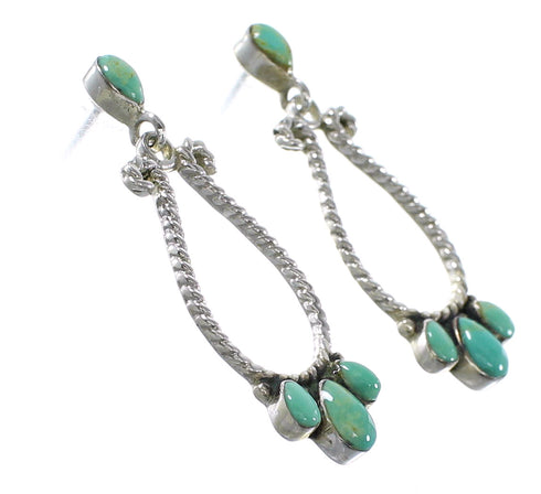 Sterling Silver Southwest Turquoise Jewelry Post Dangle Earrings AX95130