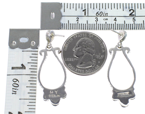 Sterling Silver Southwest Turquoise Jewelry Post Dangle Earrings AX95130
