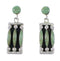 Silver Jewelry Turquoise Southwest Needlepoint Post Dangle Earrings AX95155