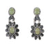 Turquoise Sterling Silver Flower Southwestern Post Dangle Earrings AX95179