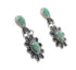 Turquoise Authentic Sterling Silver Jewelry Flower Post Dangle Earrings AX95187