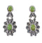 Turquoise Southwestern Sterling Silver Jewelry Flower Post Dangle Earrings AX95189