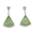 Genuine Sterling Silver Turquoise Post Dangle Earrings AX95588