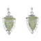 Silver Turquoise Arrowhead And Waterwave Post Dangle Earrings AX95591