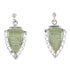 Silver Turquoise Arrowhead And Waterwave Post Dangle Earrings AX95591