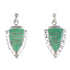 Silver Turquoise Inlay Arrowhead And Waterwave Post Dangle Earrings AX95592