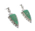 Silver Turquoise Inlay Arrowhead And Waterwave Post Dangle Earrings AX95592
