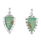 Sterling Silver Turquoise Southwest Arrowhead And Waterwave Post Dangle Earrings AX95594