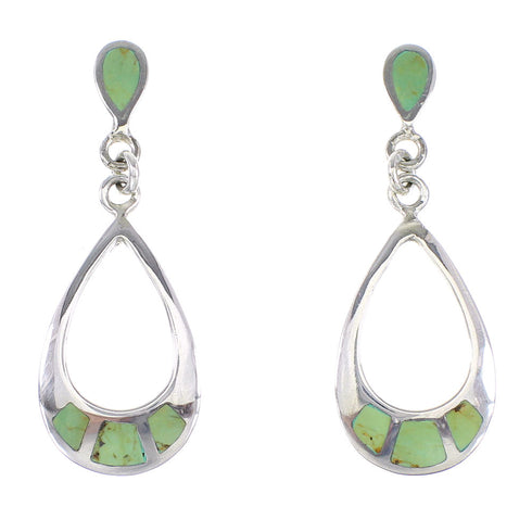 Silver Southwest Turquoise Jewelry Post Dangle Earrings AX95613