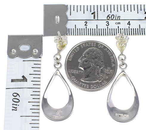 Silver Southwest Turquoise Jewelry Post Dangle Earrings AX95613