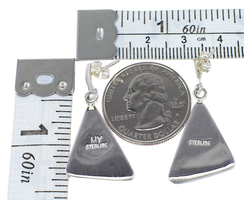 Silver Multicolor Southwest Post Dangle Earrings AX95350