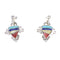 Multicolor Jewelry Silver Southwest Post Dangle Earrings AX95425