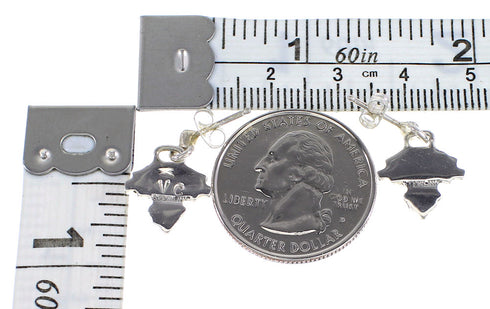 Multicolor Jewelry Silver Southwest Post Dangle Earrings AX95425