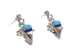 Multicolor Jewelry Sterling Silver Southwestern Post Dangle Earrings AX95427