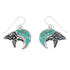 Turquoise Authentic Sterling Silver Bear And Arrow Hook Dangle Earrings AX95693