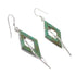 Southwestern Turquoise Inlay Silver Hook Dangle Earrings AX95705