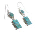Turquoise Silver Southwest Jewelry Hook Dangle Earrings AX95727