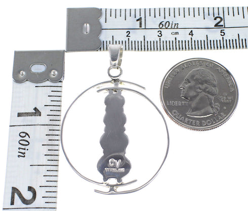 Southwest Turquoise Authentic Sterling Silver Pendant RX95254