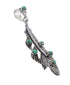 Turquoise Jewelry Sterling Silver Feather Pendant RX95255