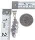 Genuine Sterling Silver Turquoise Feather Pendant RX95258