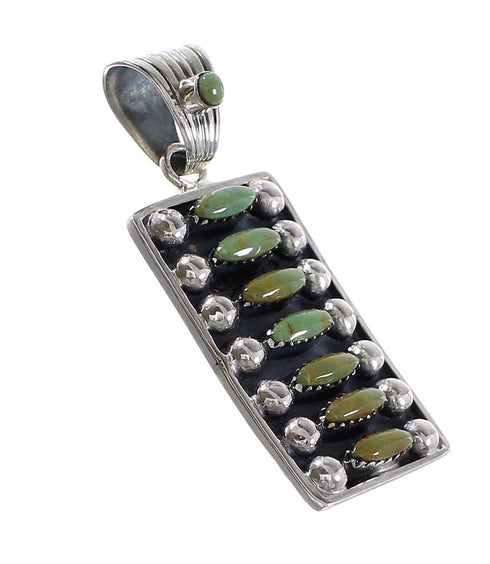 Southwest Authentic Sterling Silver Turquoise Pendant RX95299