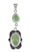 Genuine Sterling Silver Turquoise Southwestern Pendant RX95354