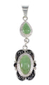 Genuine Sterling Silver Turquoise Southwestern Pendant RX95354