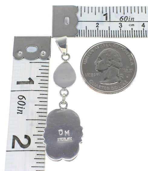 Genuine Sterling Silver Turquoise Southwestern Pendant RX95354