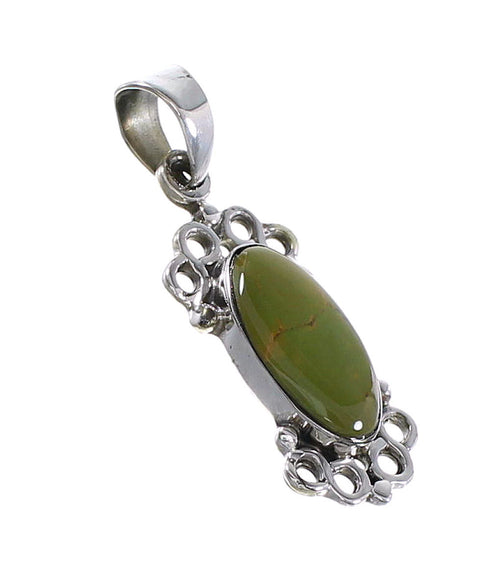 Southwestern Turquoise Genuine Sterling Silver Pendant RX95385